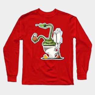 Snake on the Toilet Long Sleeve T-Shirt